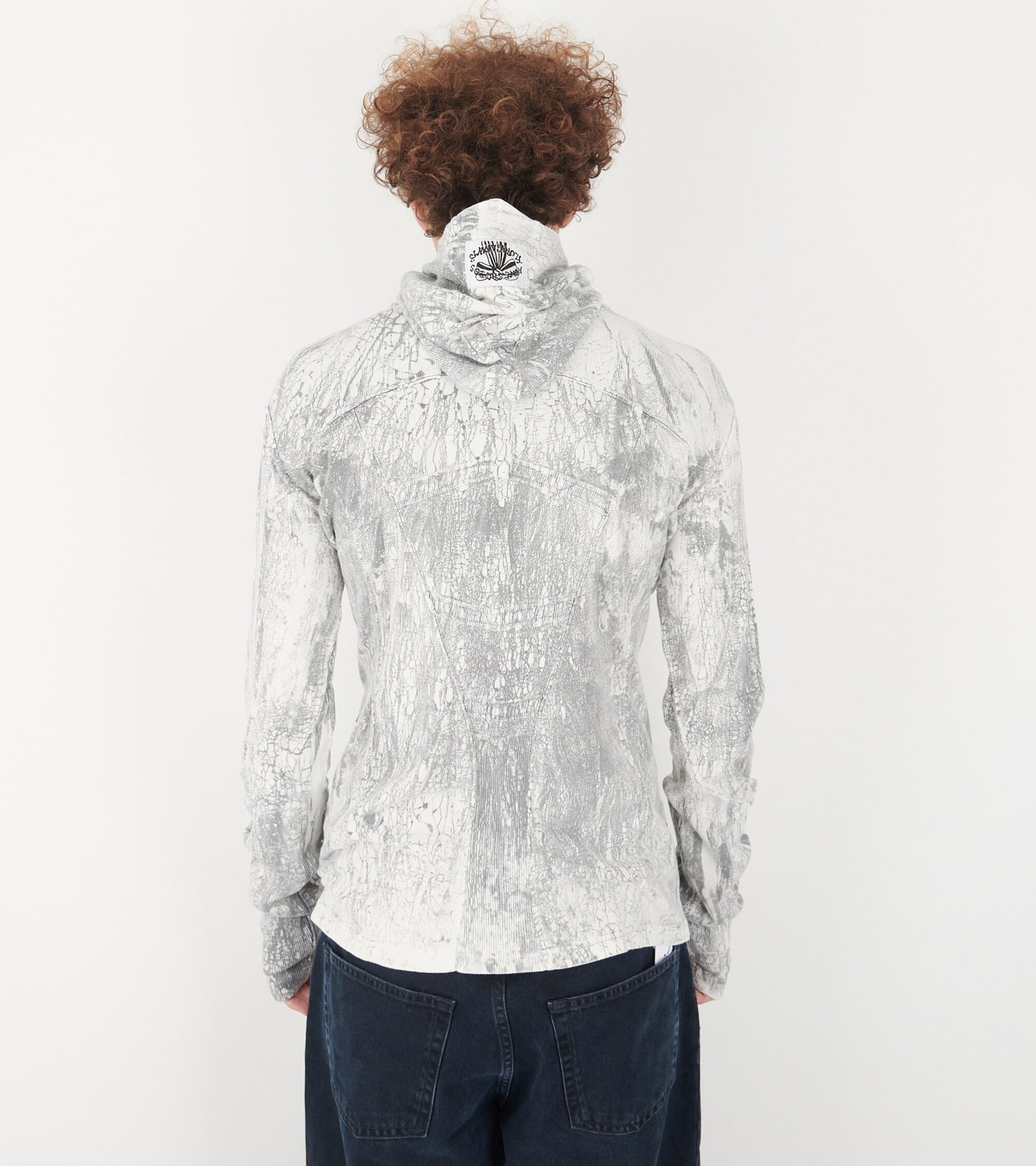 Zippered Dyed Sweater Faded Black