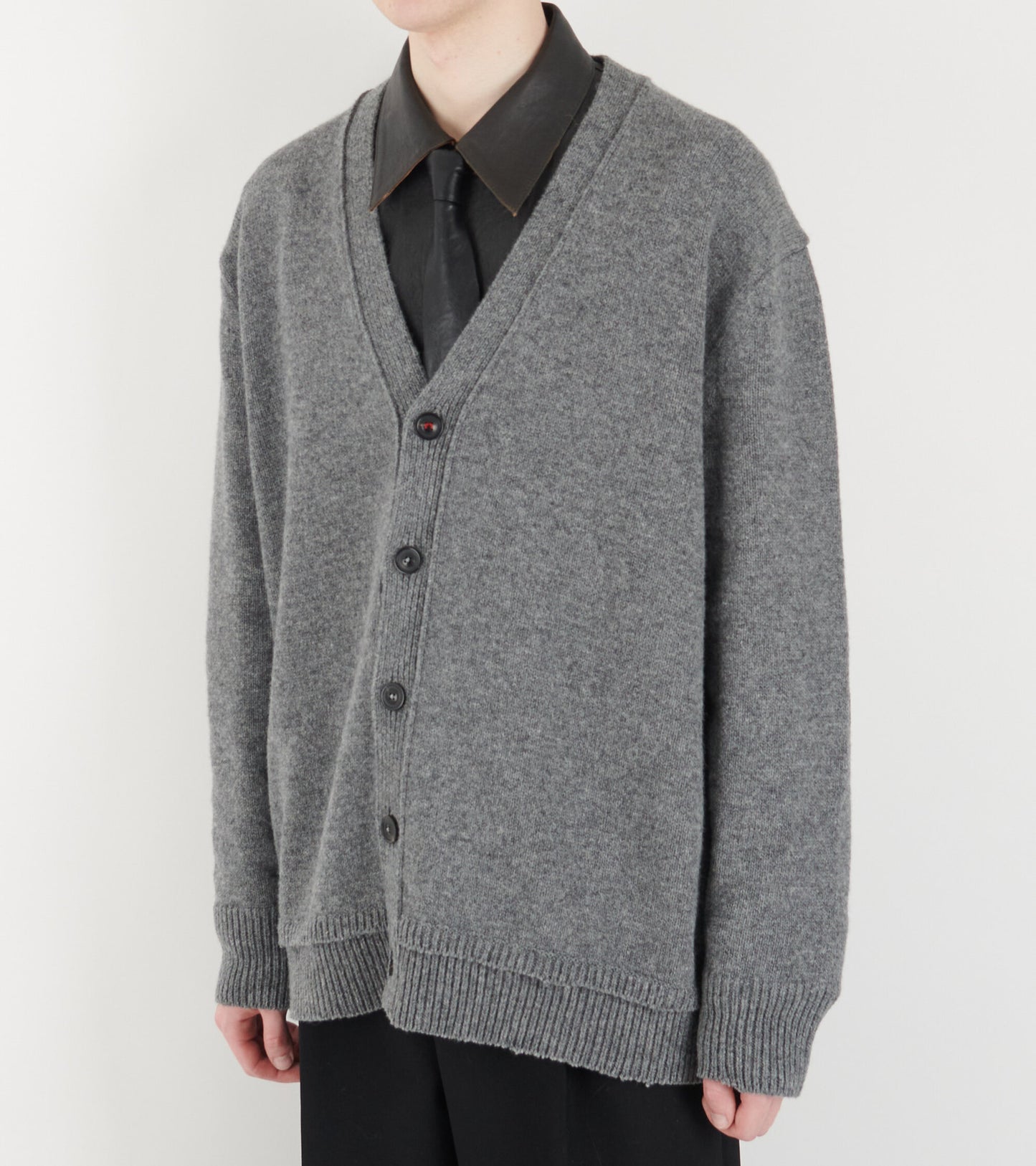 Elbow Patch Cardigan Grey