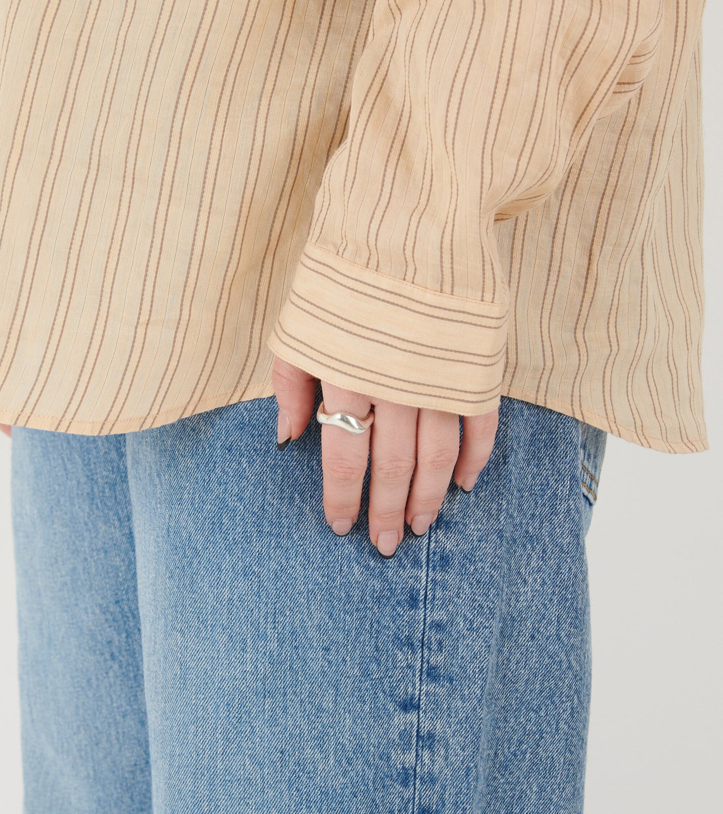 Chunky River Ring Silver