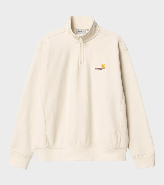 Half Zip American Script Sweatshirt Natural