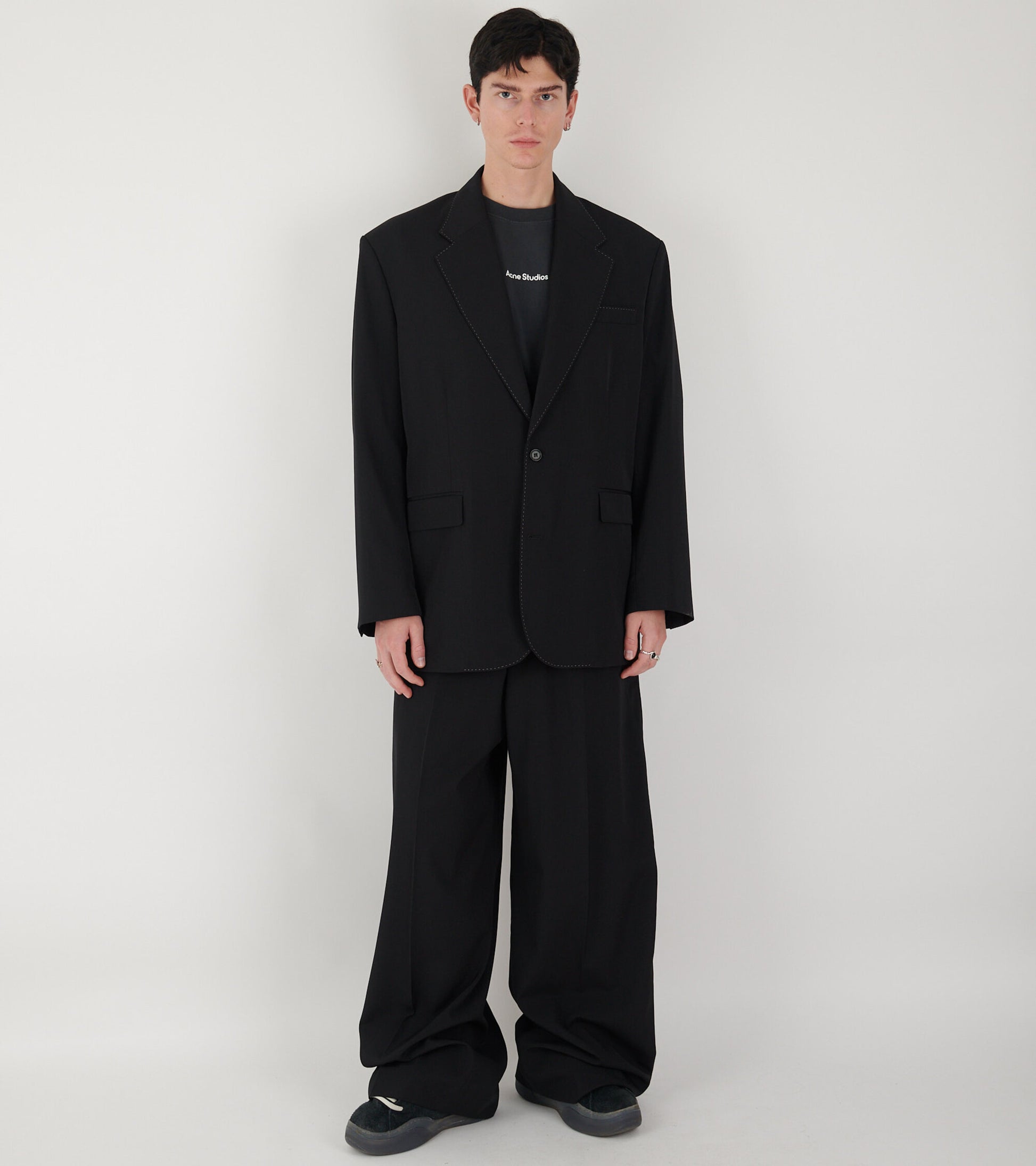 Single Breasted Suit Jacket Black