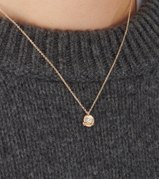 Fern Diamond Necklace Gold