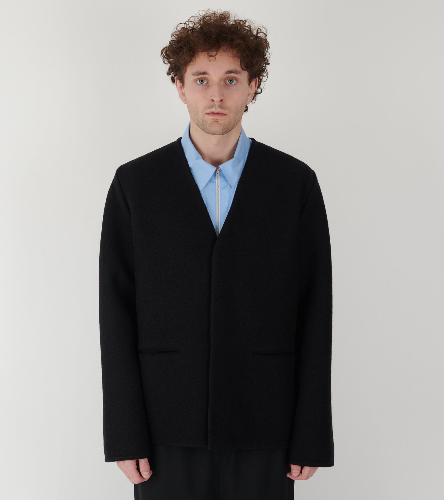 Walker Felted Cardigan Black