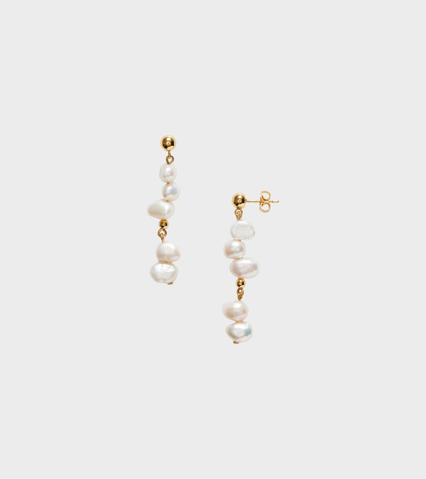 Pearly Drop Earring White