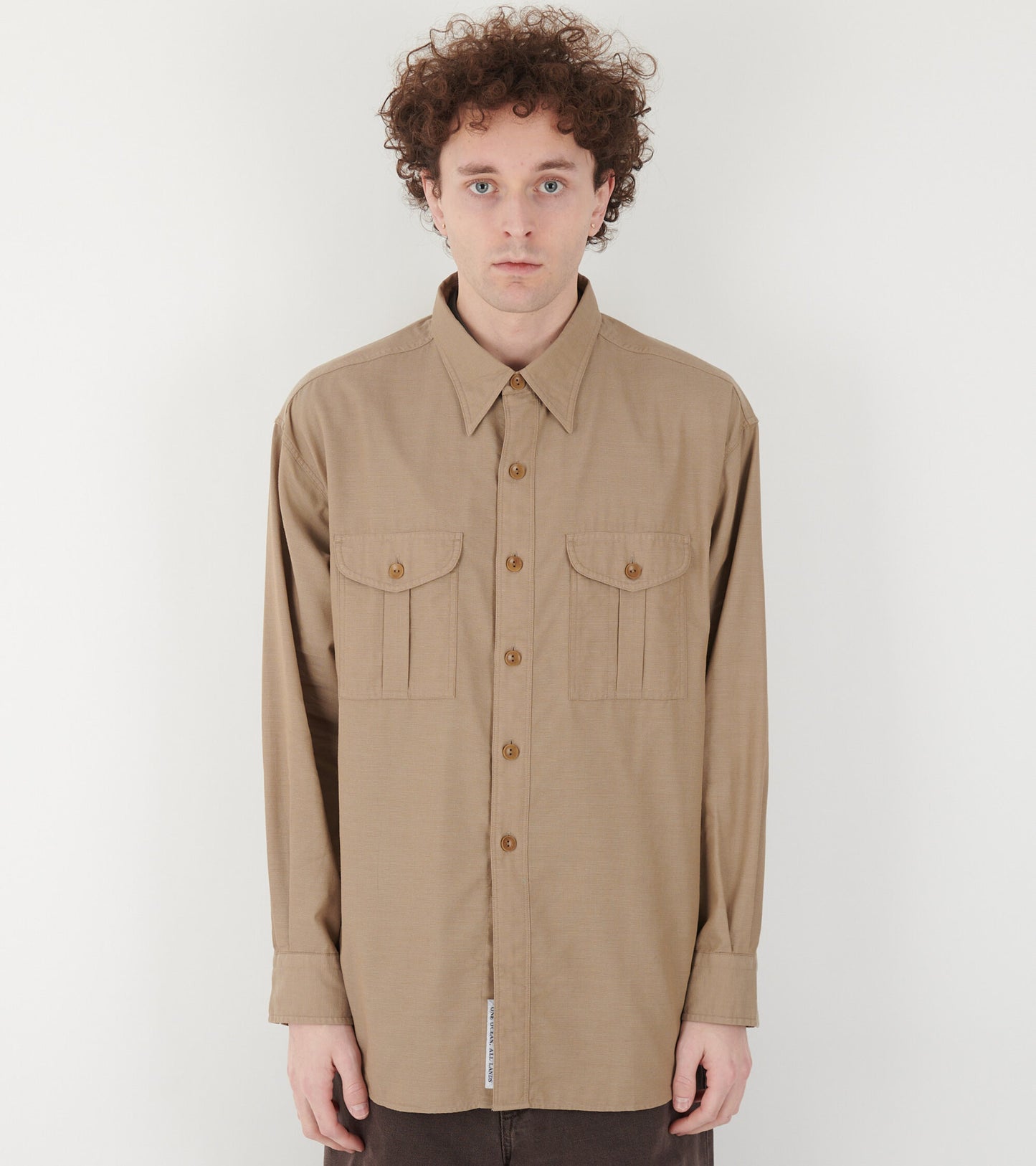 Utility Panama Shirt Beige
