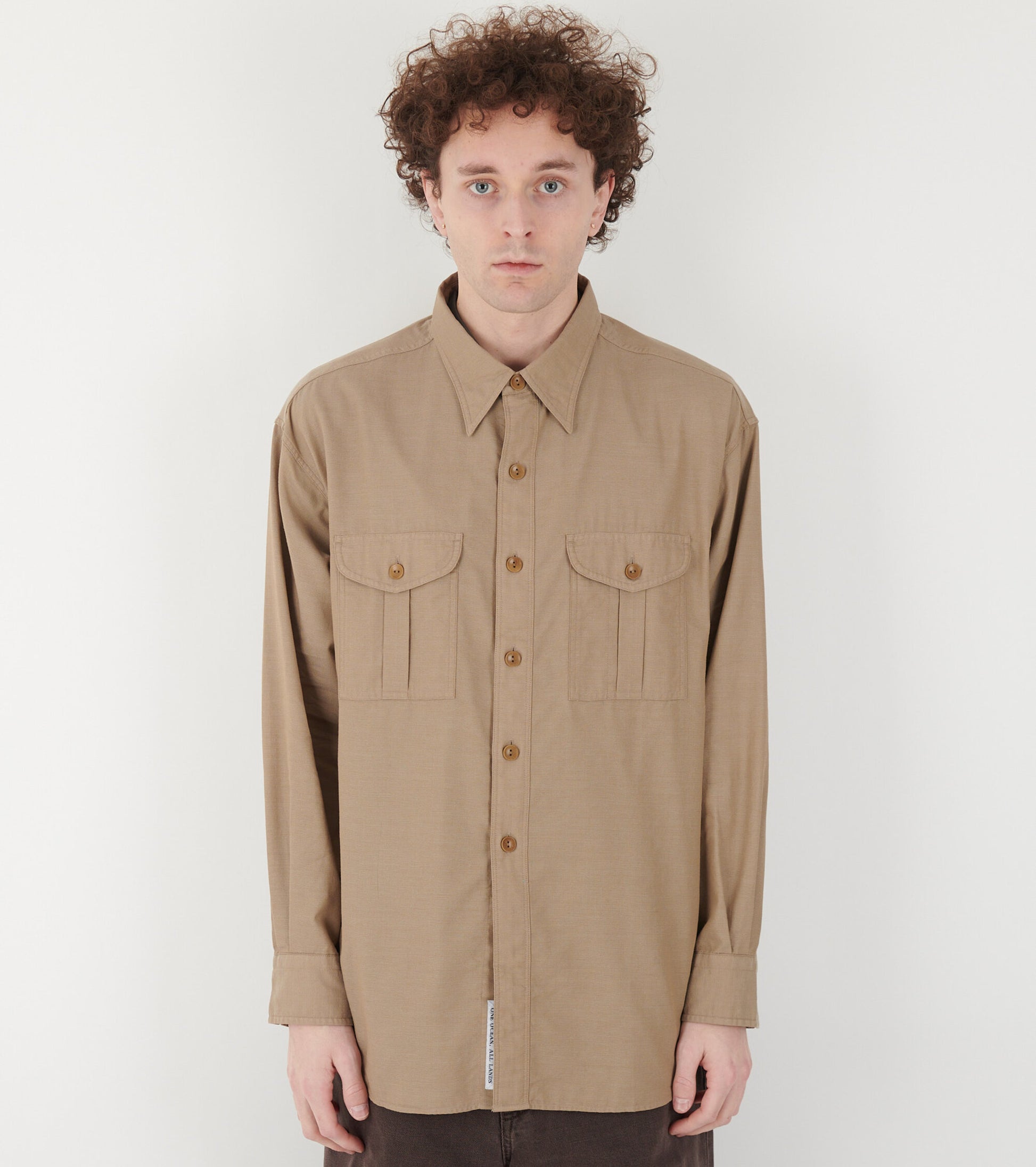 Utility Panama Shirt Beige