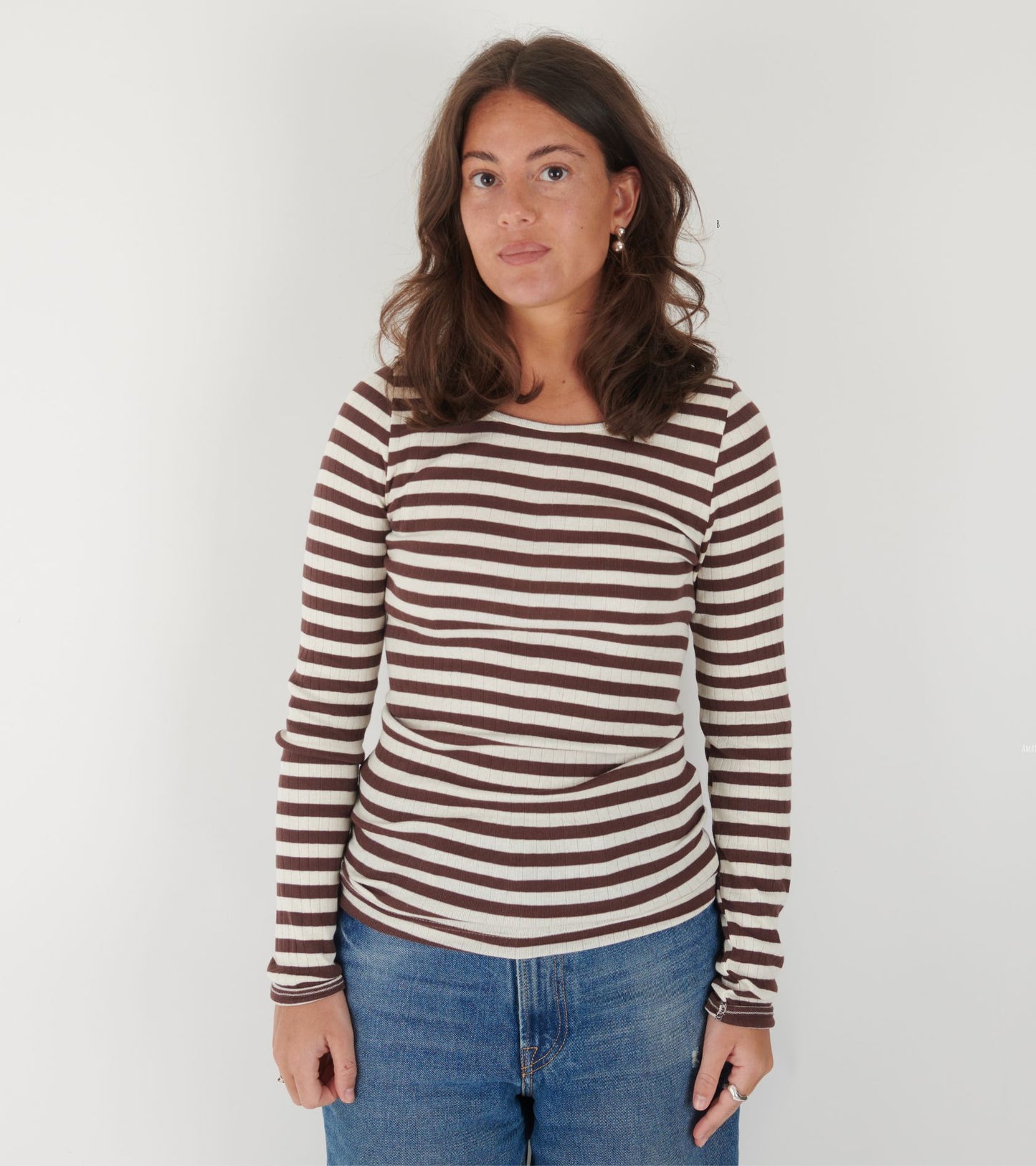 101 Rib Brown/Ecru