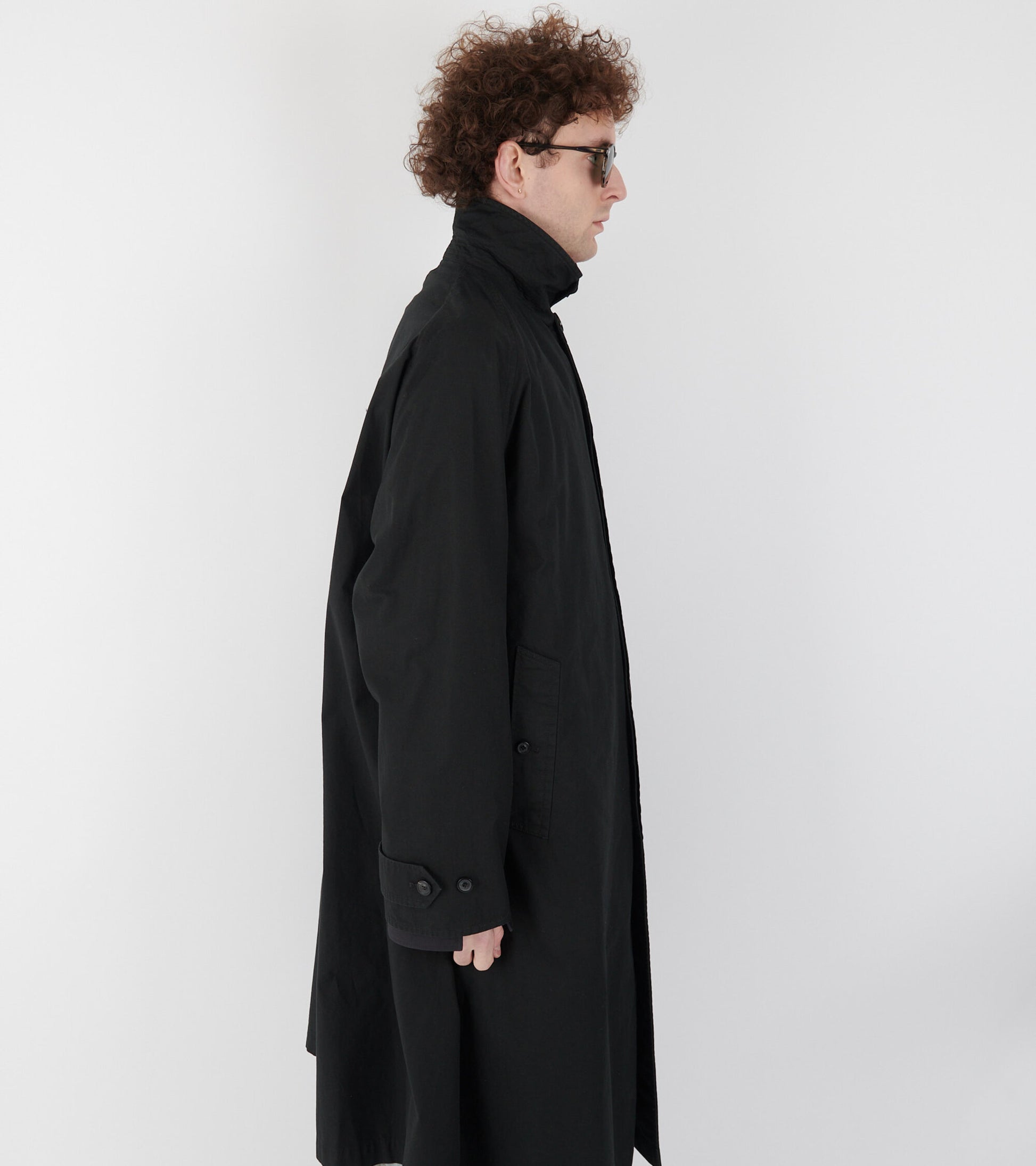 Overlayer Trench Coat Black