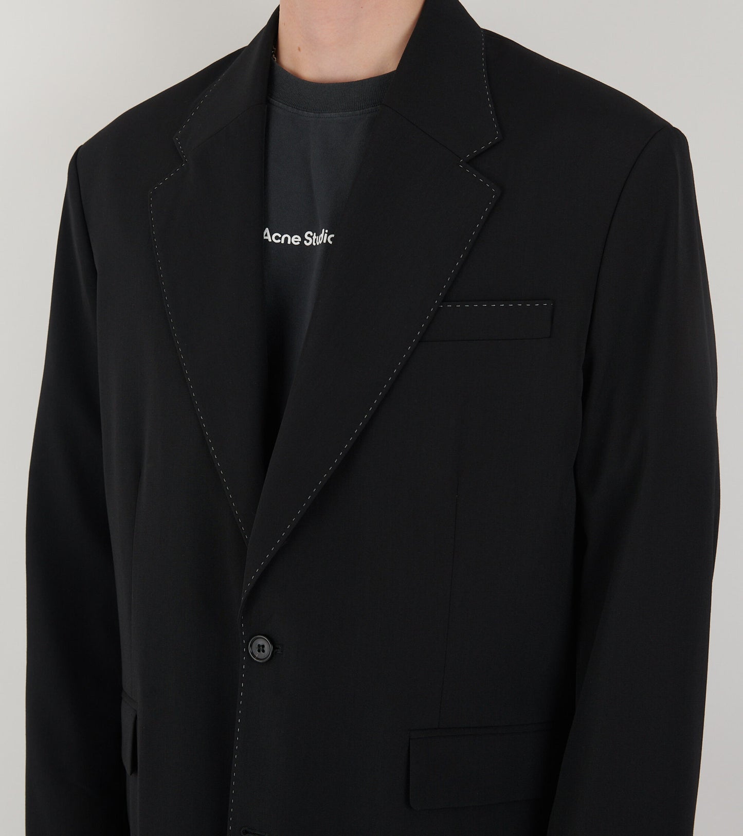 Single Breasted Suit Jacket Black
