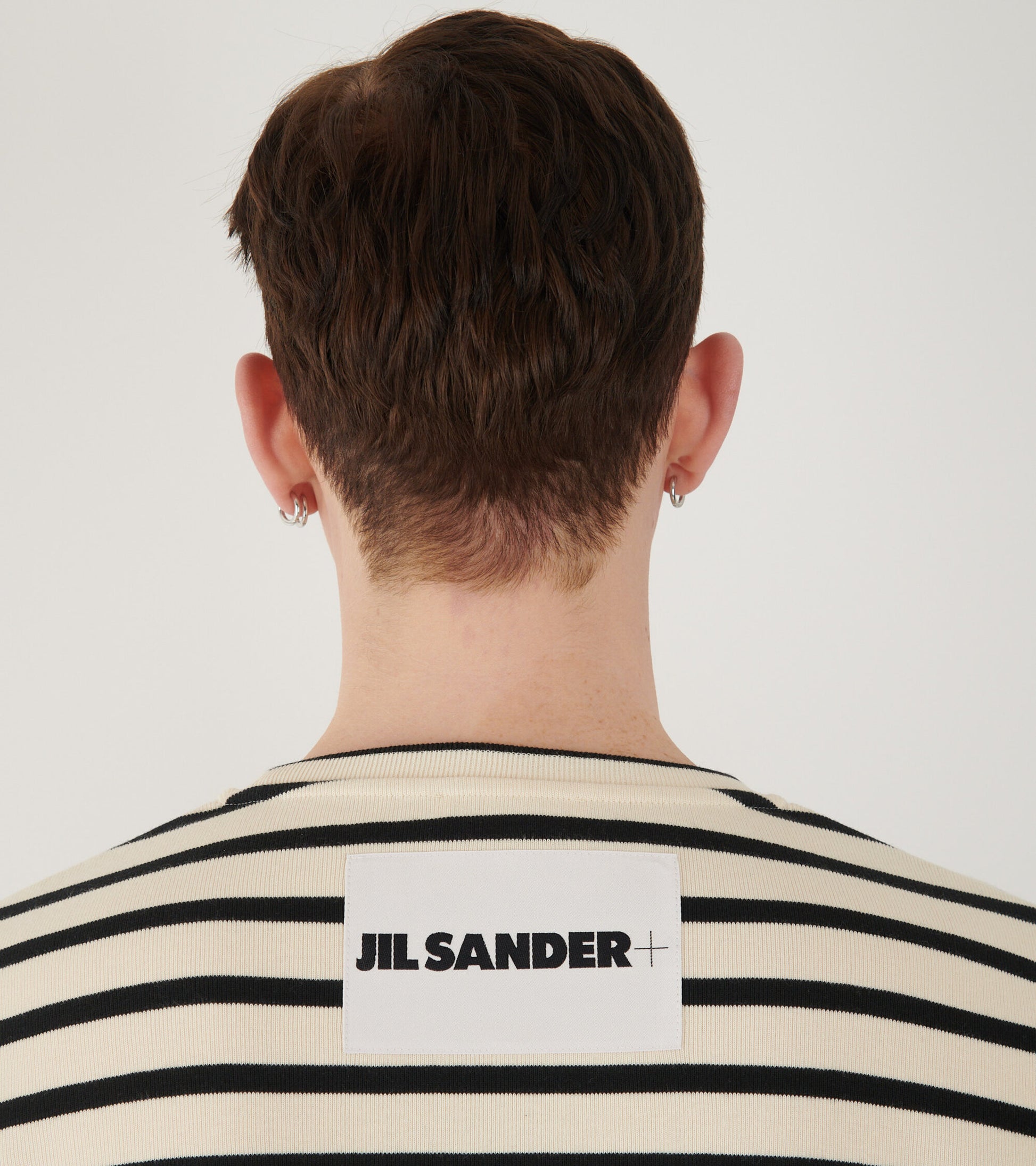 Striped L/S Crew Neck T-shirt Off-white/Black