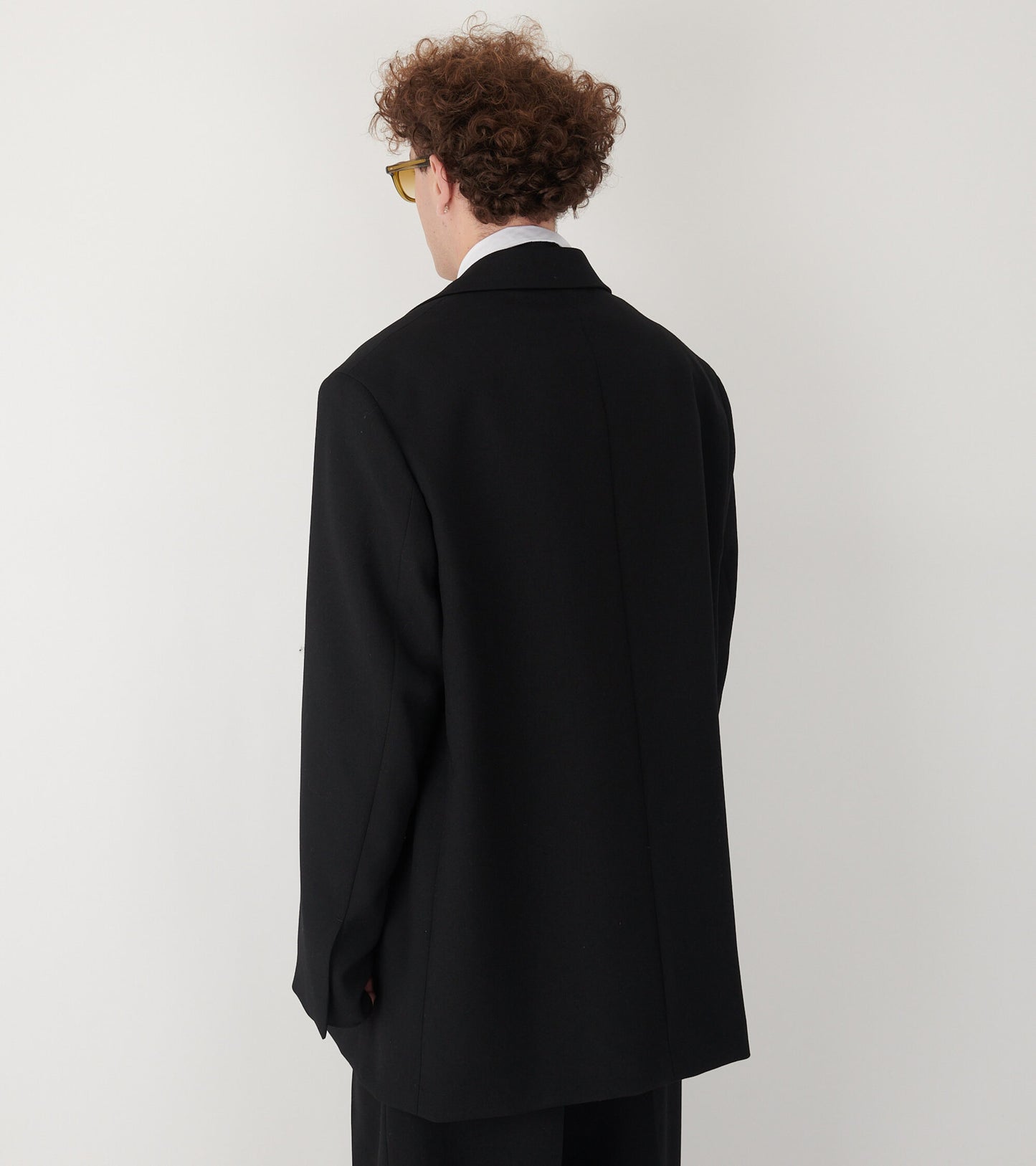 Textured Wool Blazer Black