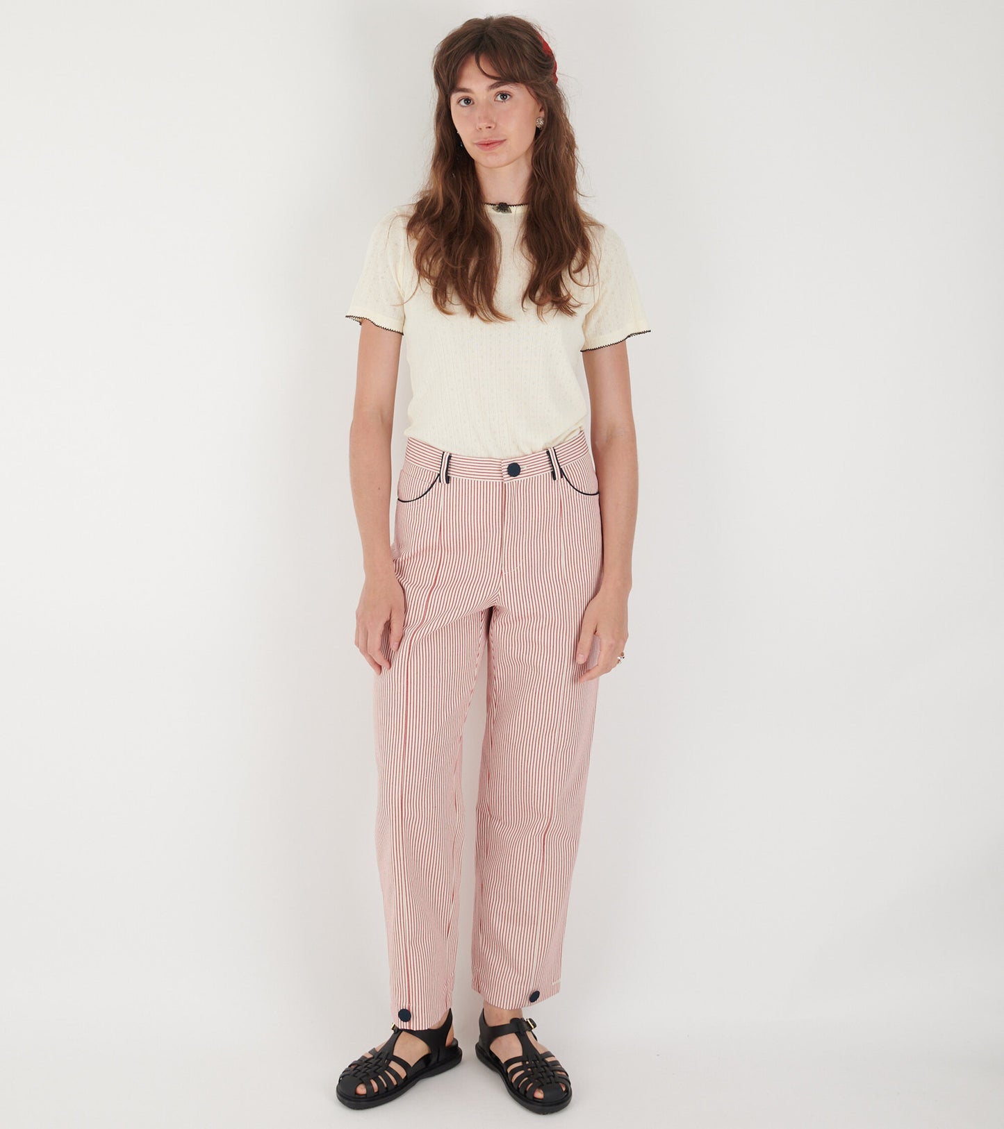Emma Pants Red/White Stripe