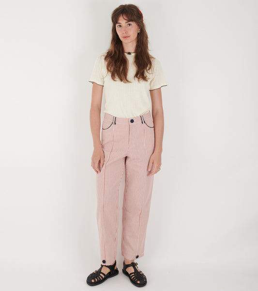 Emma Pants Red/White Stripe