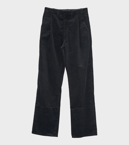 Corduroy Box Trousers Black