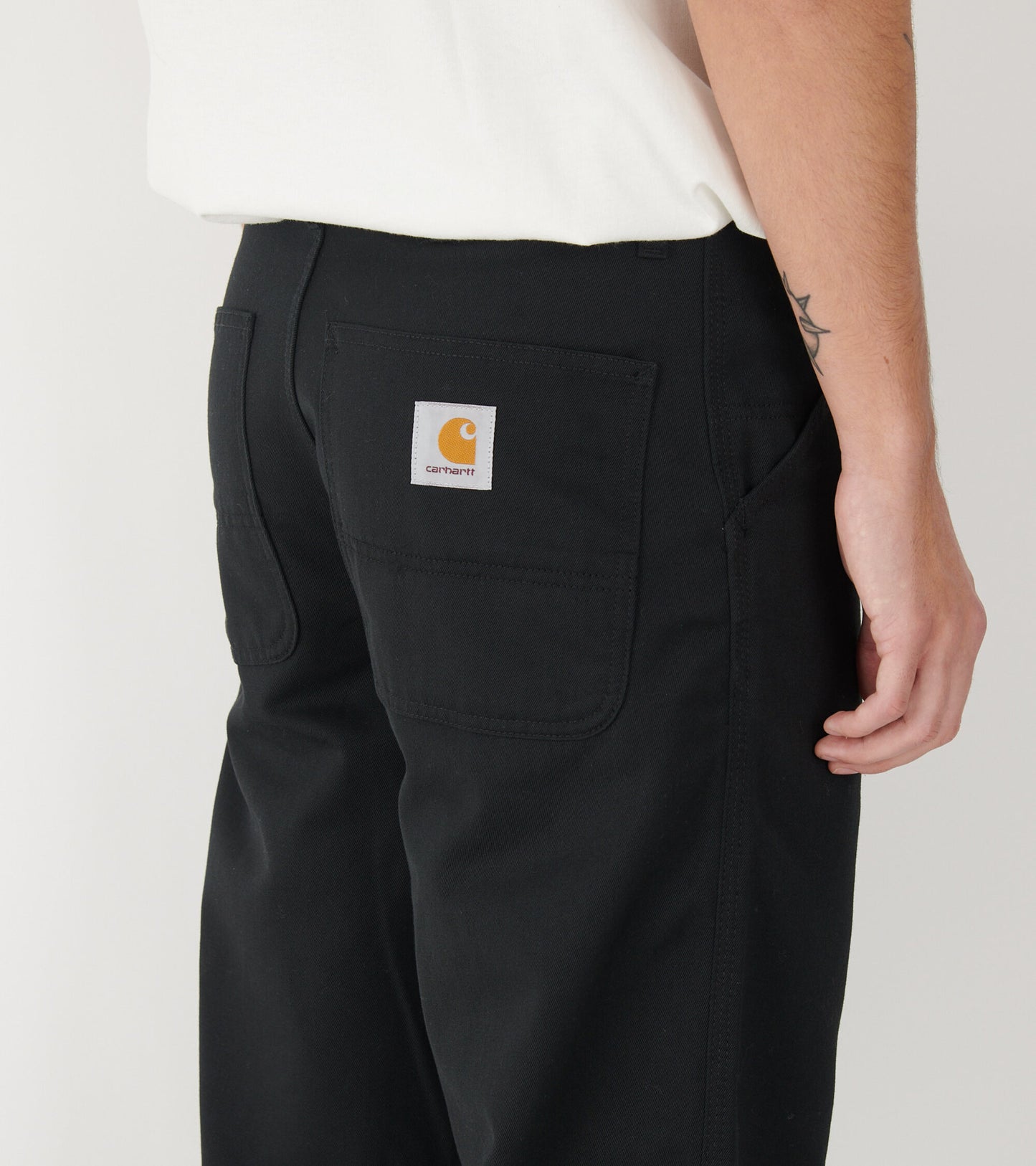 Simple Pant Rinsed Black