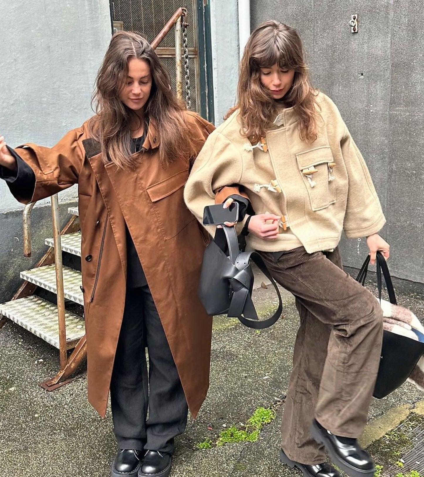 Corduroy Box Trousers Brown