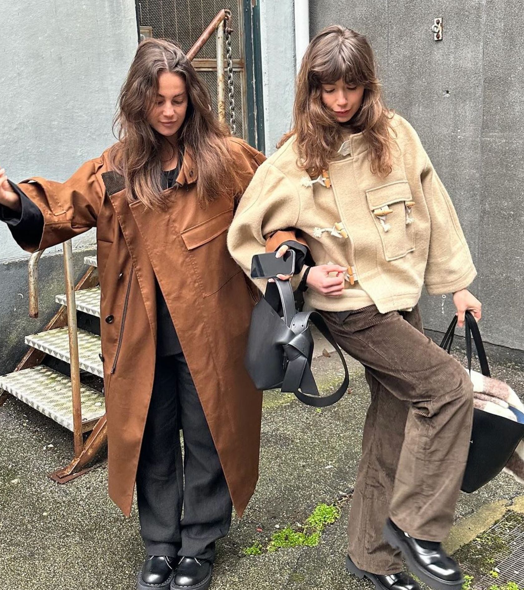 Corduroy Box Trousers Brown