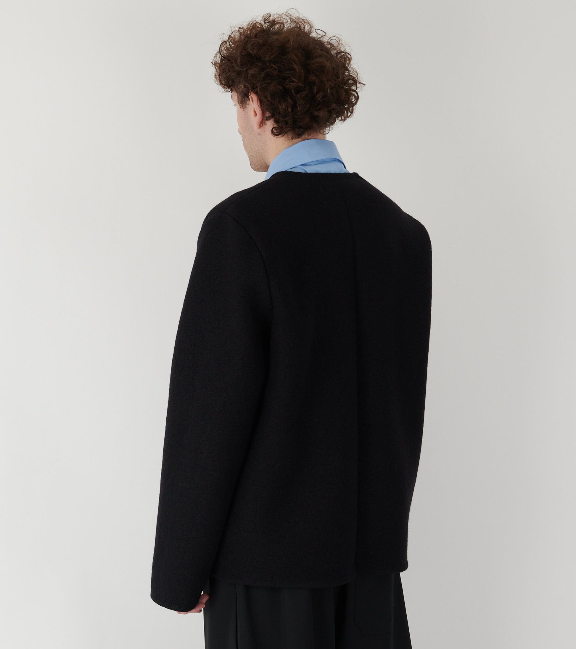 Walker Felted Cardigan Black