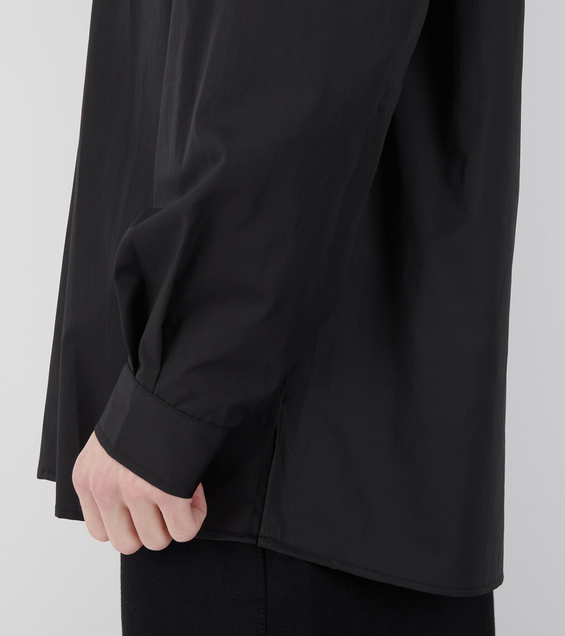 Open Collar Shirt Black