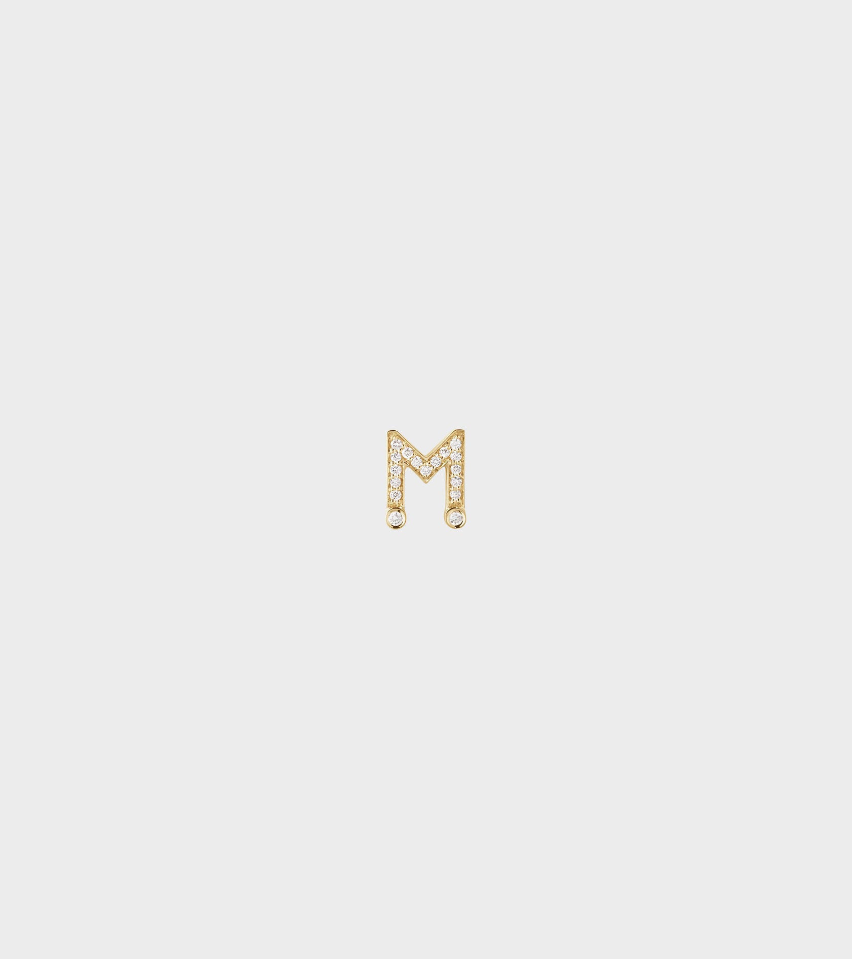 Petite M Earring Gold