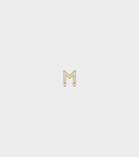 Petite M Earring Gold