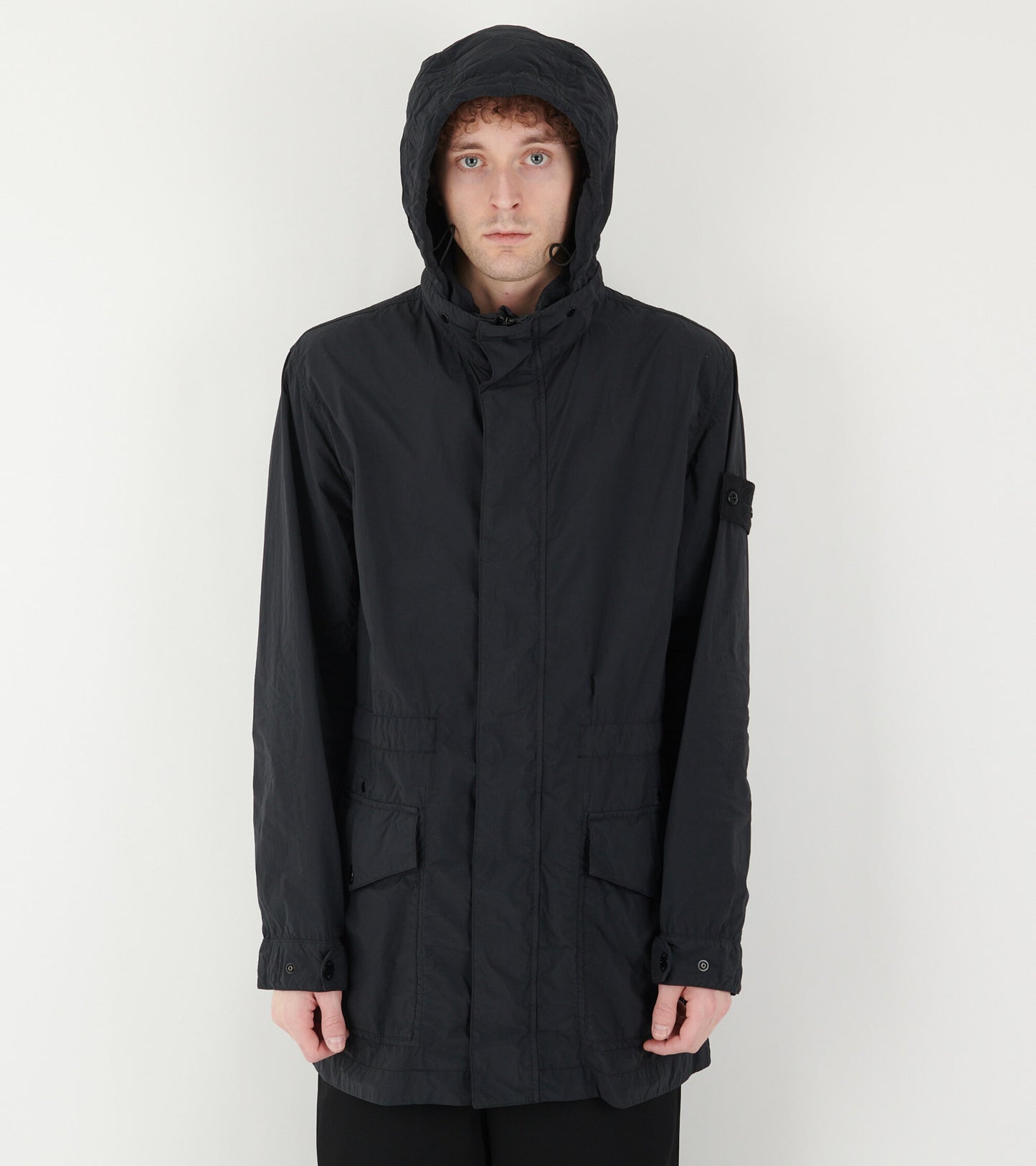 Ghost Nylon Smerigliato Coat Black