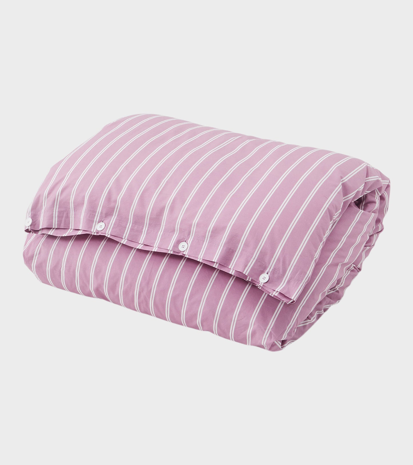 Percale Duvet 140x200 Mallow Pink Stripes