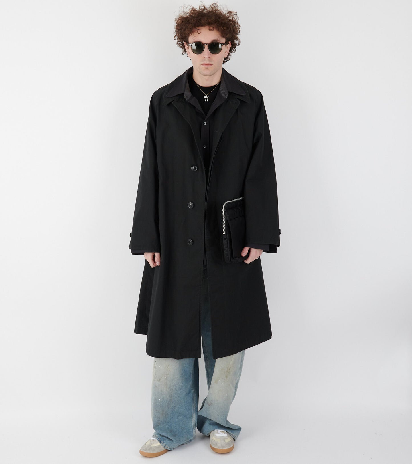 Overlayer Trench Coat Black