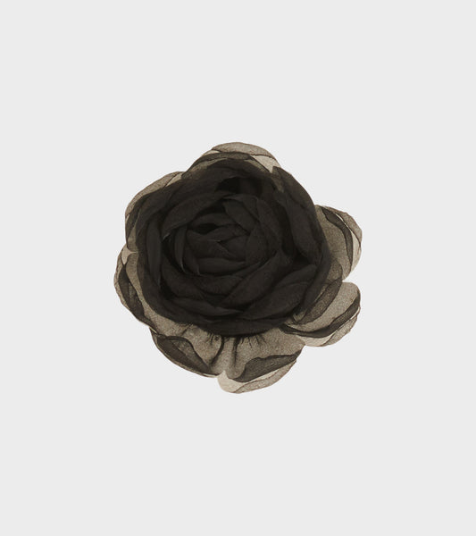 Tulle Rosie Brooch Black