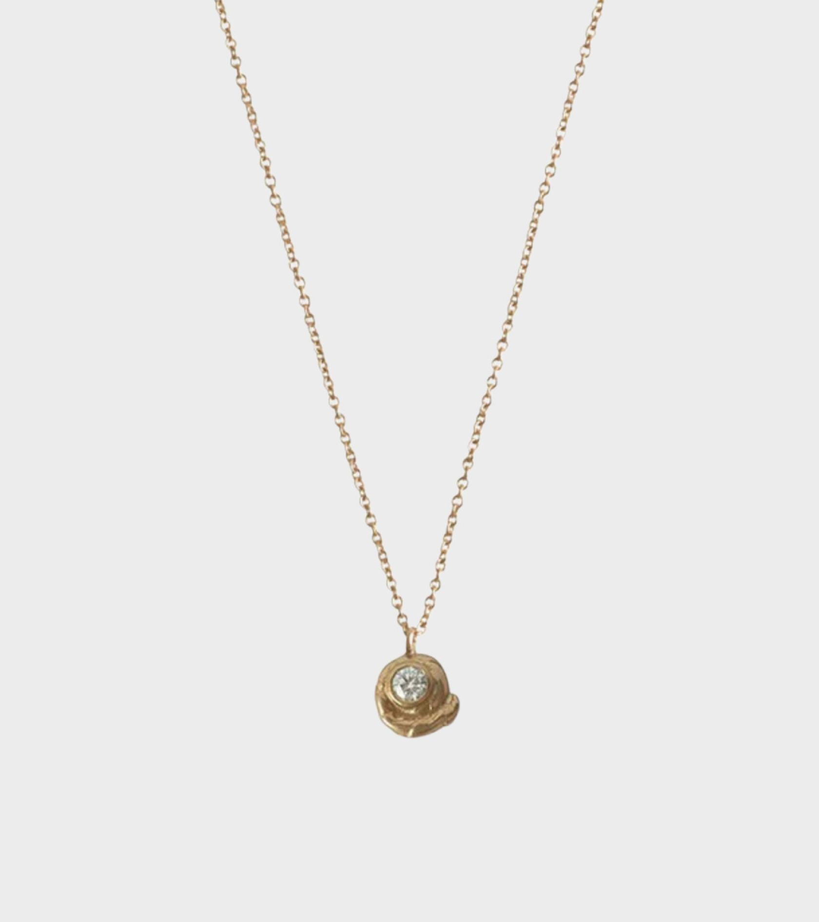 Fern Diamond Necklace Gold