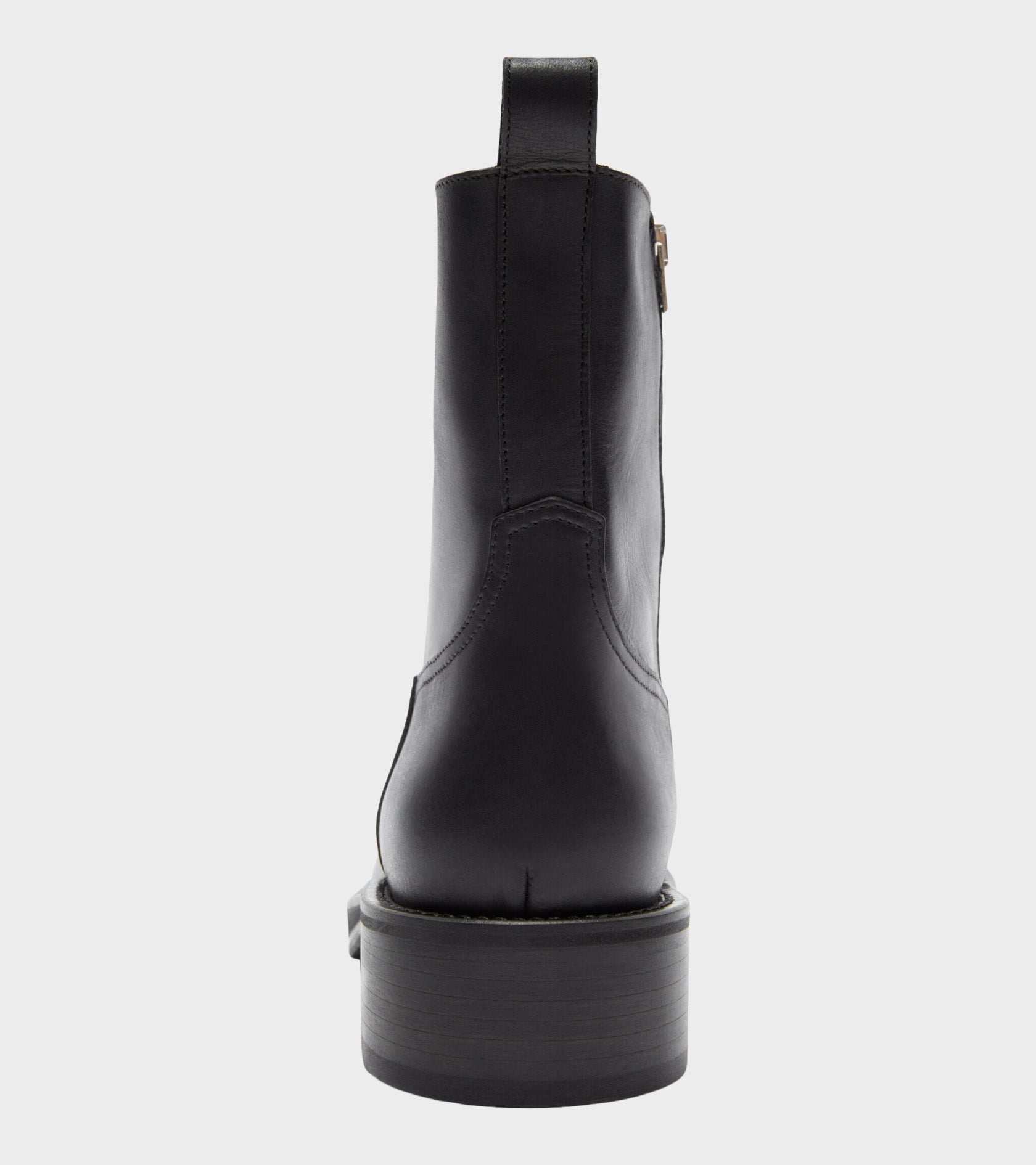 Waxed Leather Boots Black