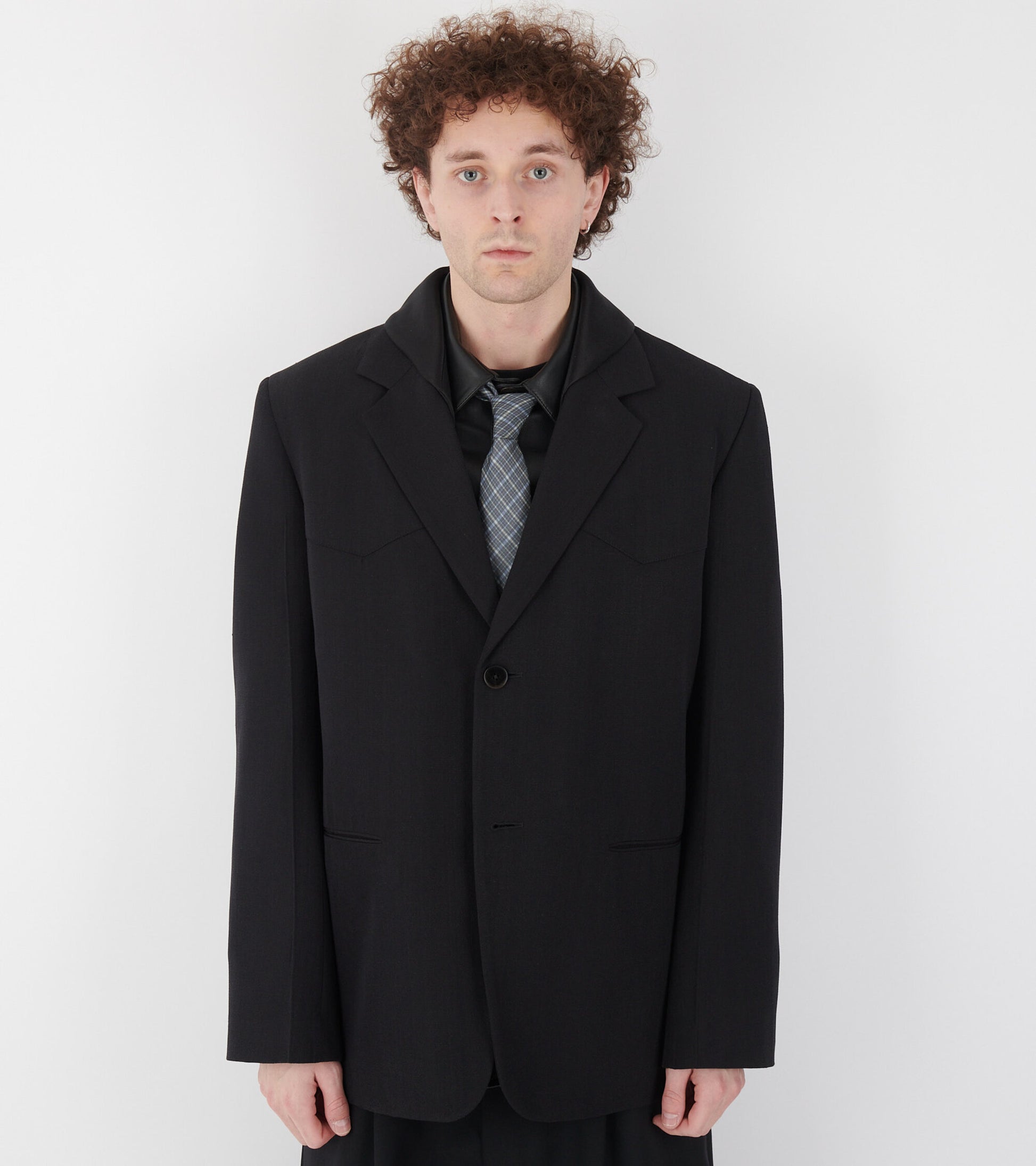 Fluid Silk Blazer Midnight