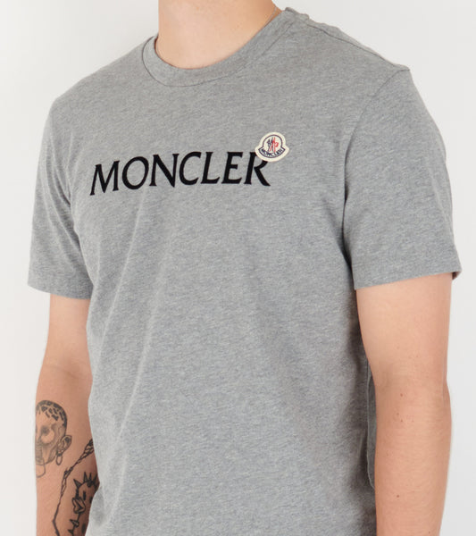 Flocked Logo T-shirt Grey