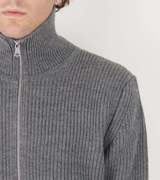 Navy Full-zip Grey