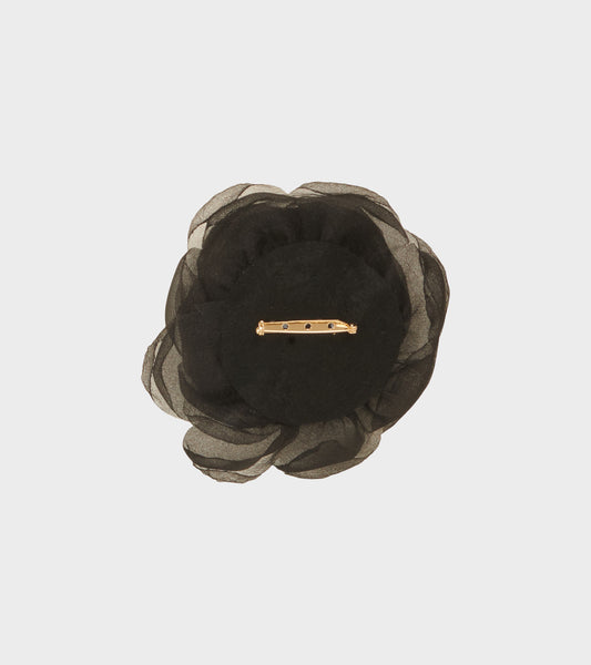 Tulle Rosie Brooch Black