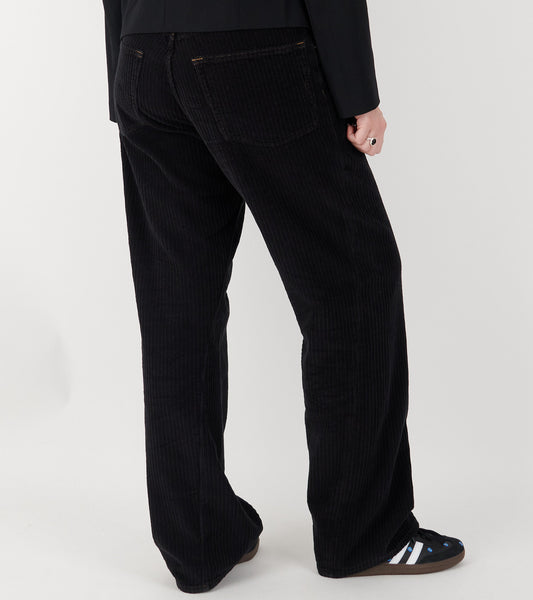 Wide Twist Cord Pants Black