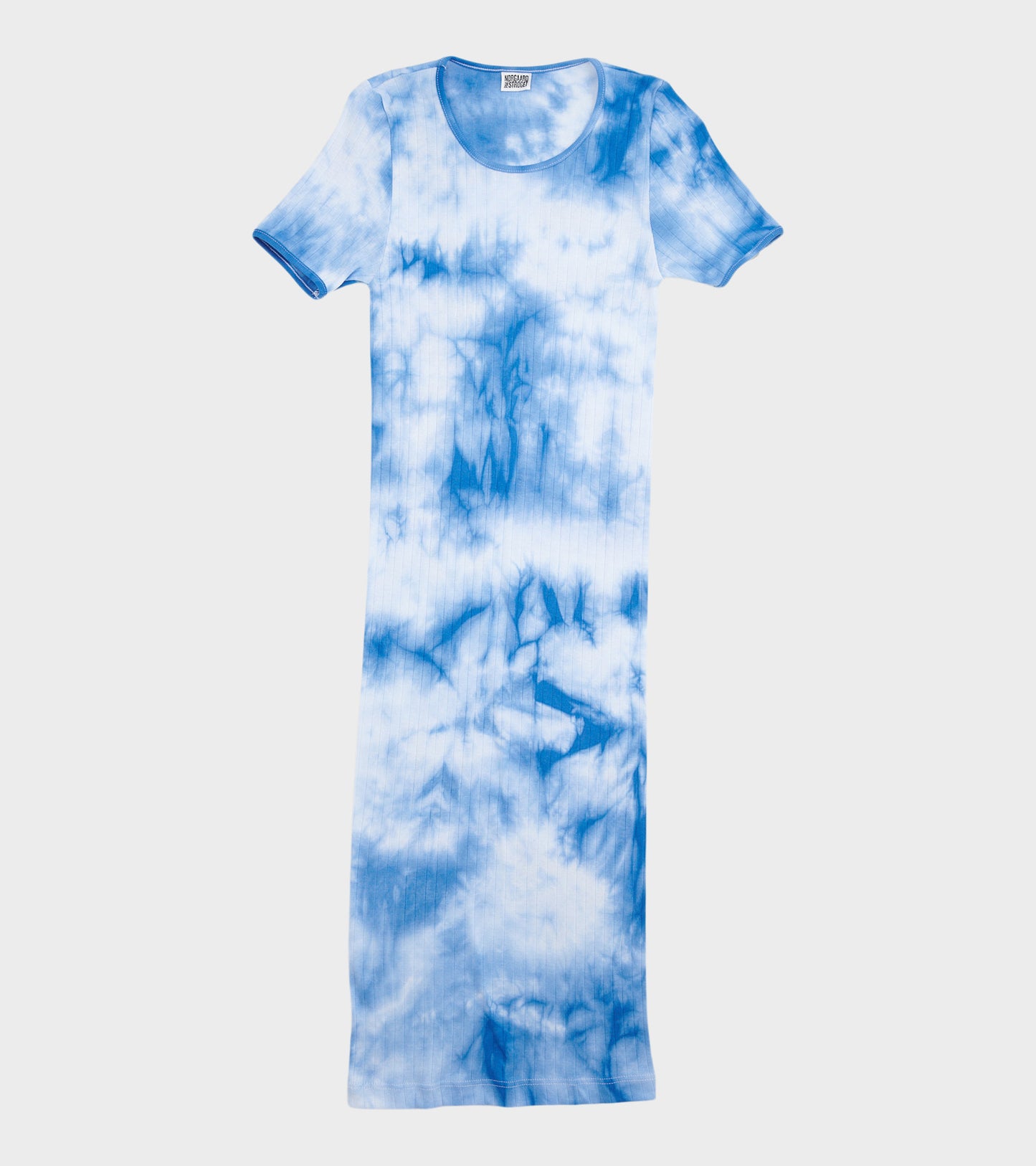 101 Short Sleeve John Rib Dress Tie Dye Blue
