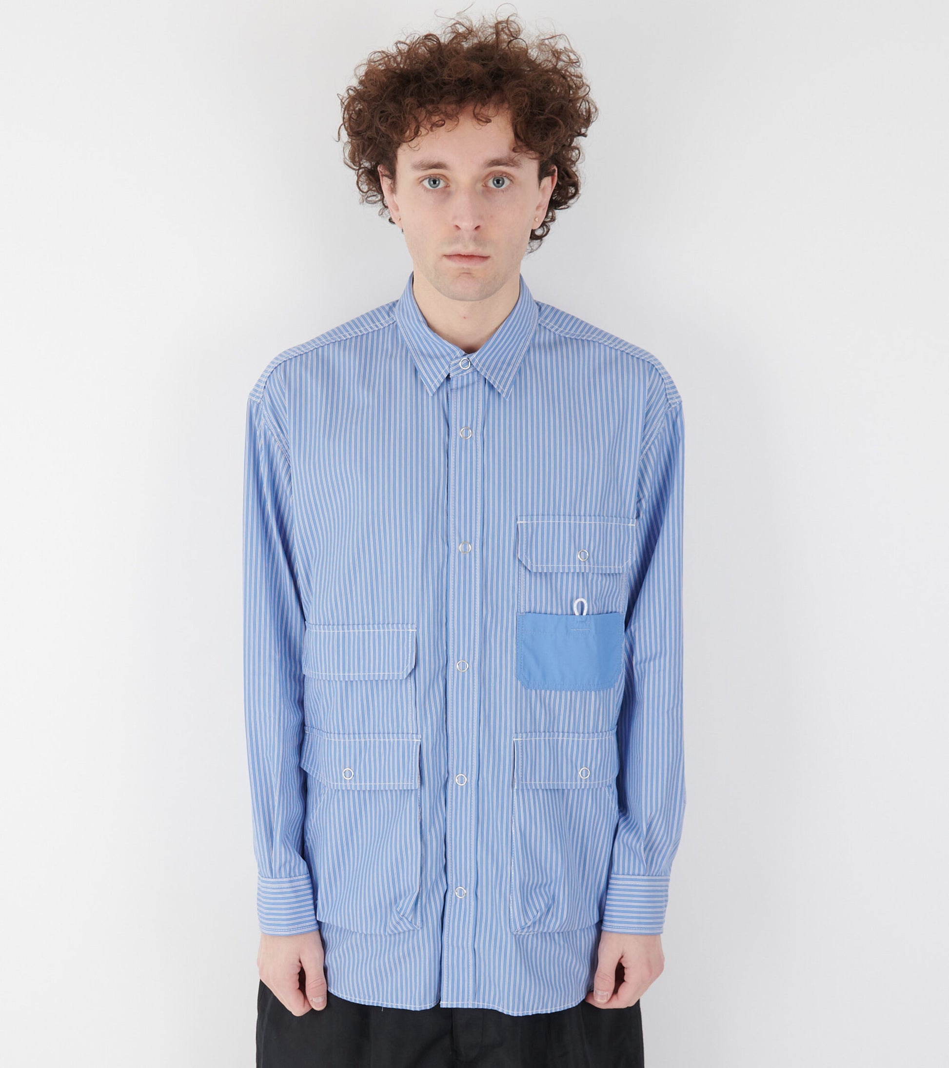 Striped Pocket Shirt Blue/White