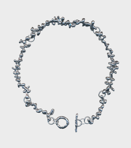 Twisted Current Necklace Silver