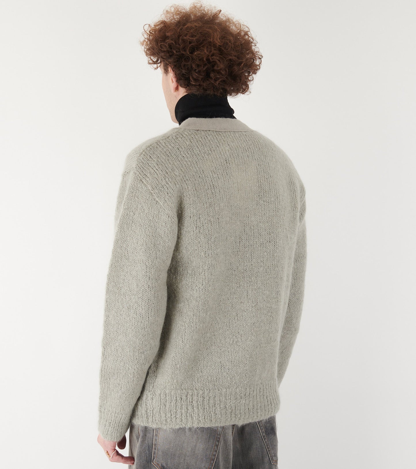 Grandpa Cardigan Light Grey