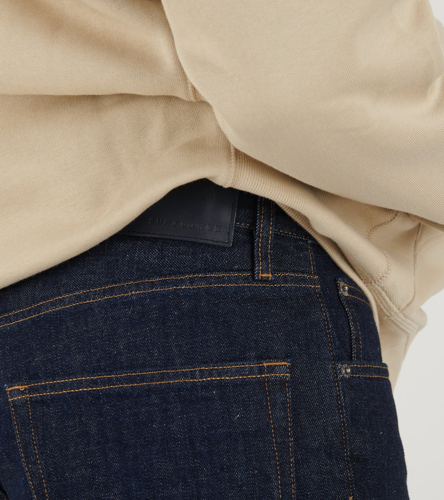 Loose Jeans Simple Rinse Blue