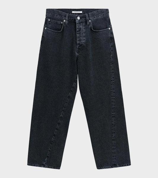 Wide Twist Jeans Washed Black