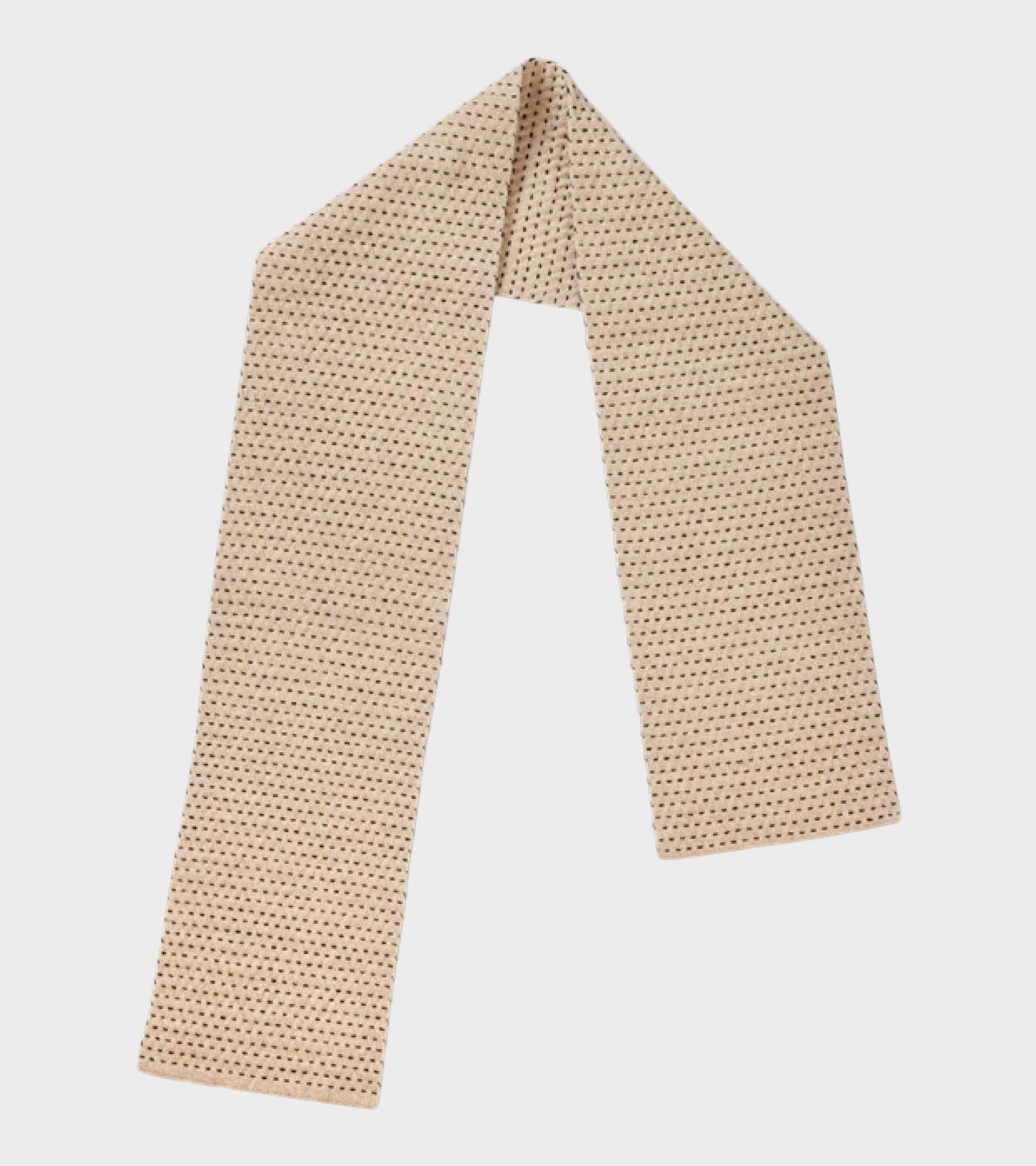 Small Stitch Scarf Oatmeal/Black