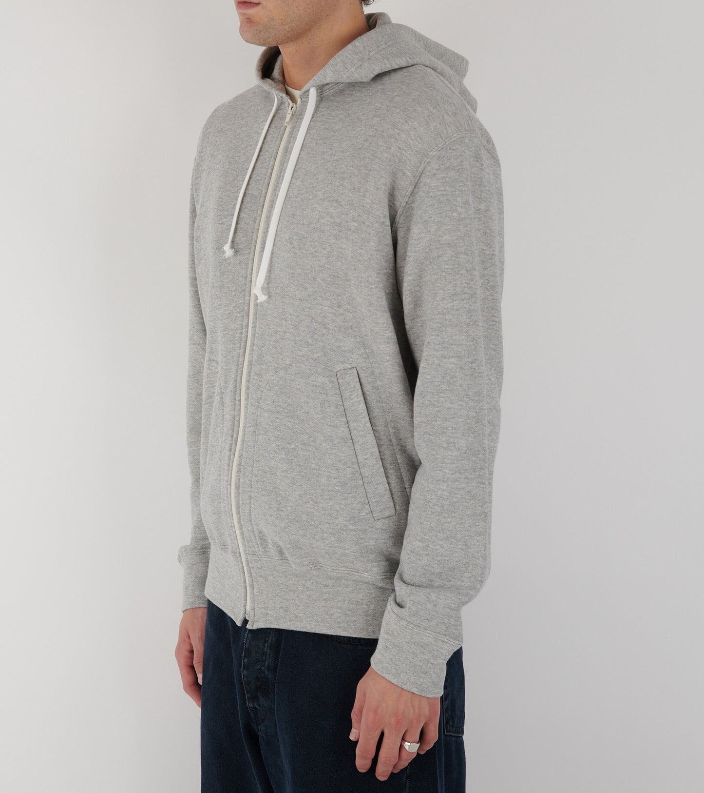 U Backside Heart Hoodie Grey/Red