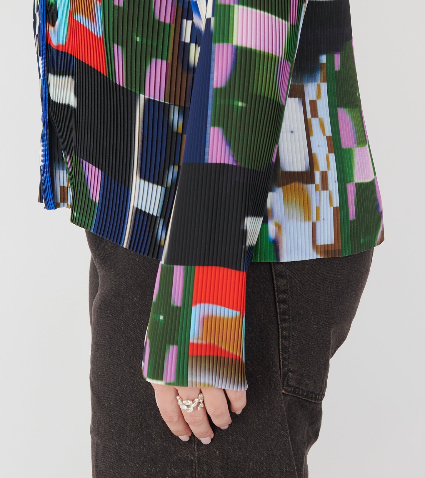Knight Plisse Shirt Kaleidoscope Tetris
