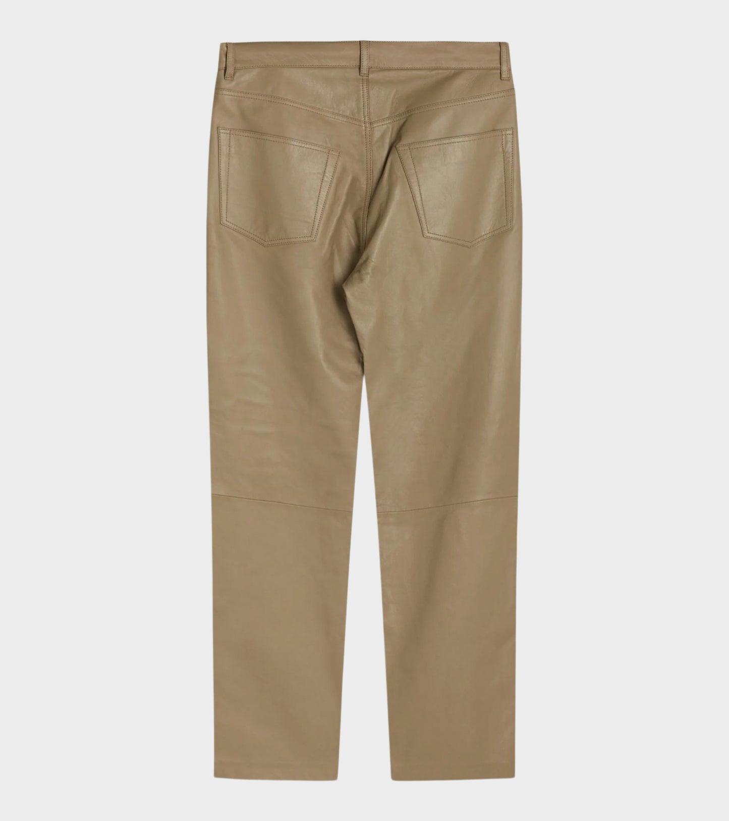 Loose Jeans Leather Khaki