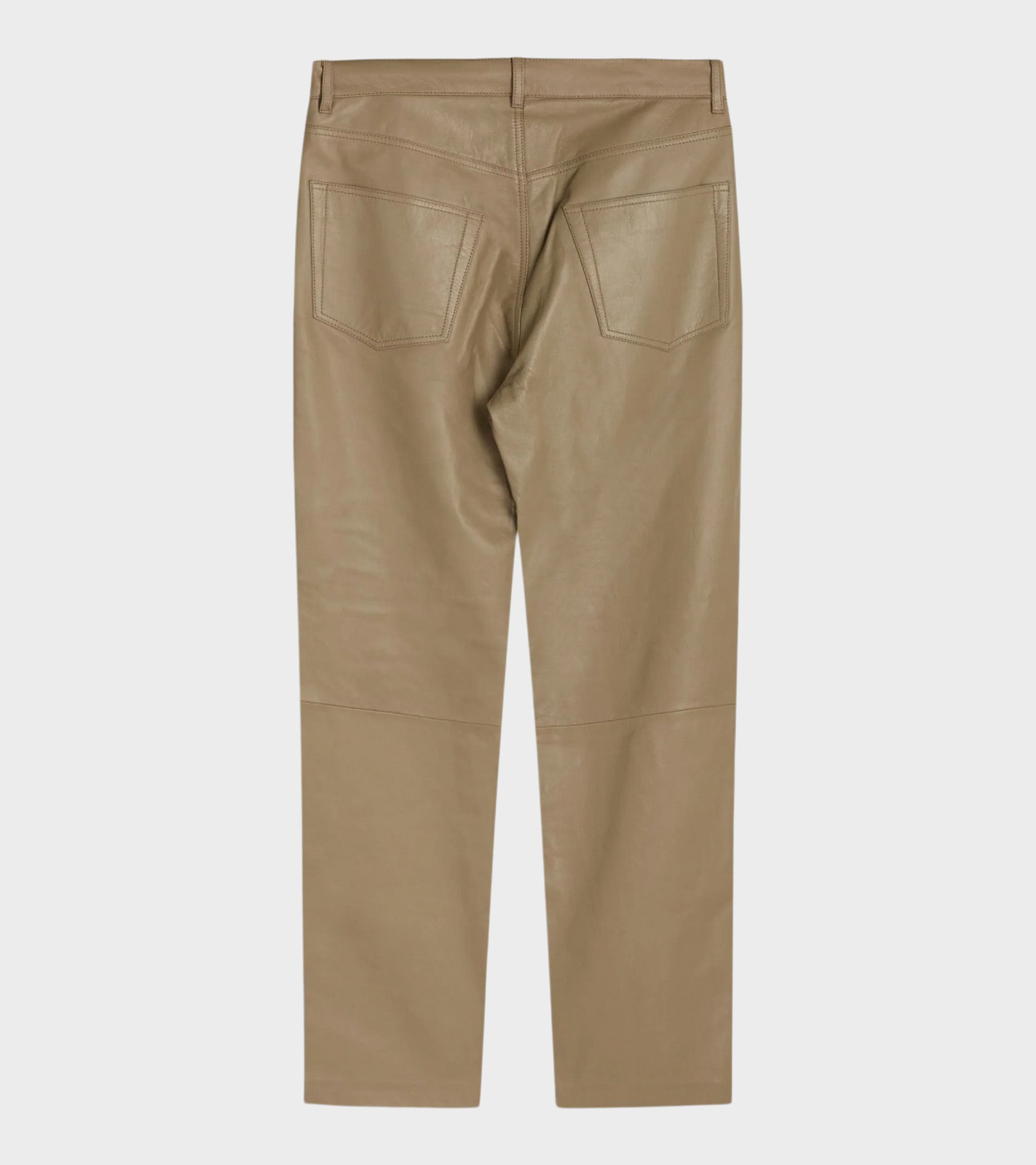 Loose Jeans Leather Khaki