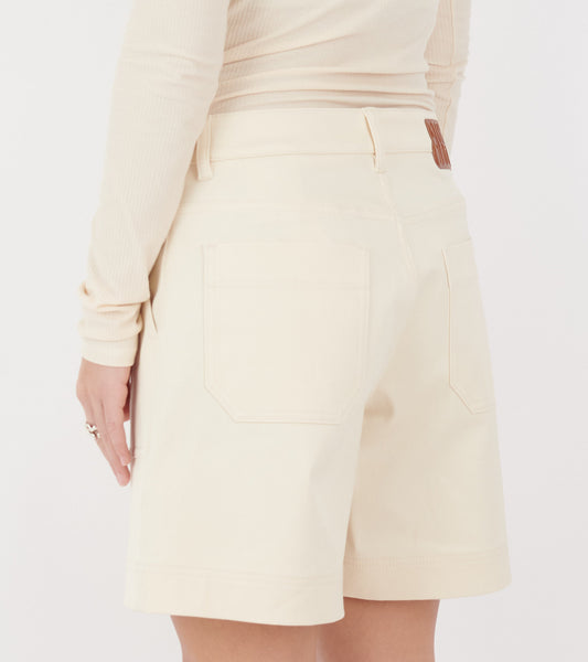 Cotton Canvas Shorts Off-white