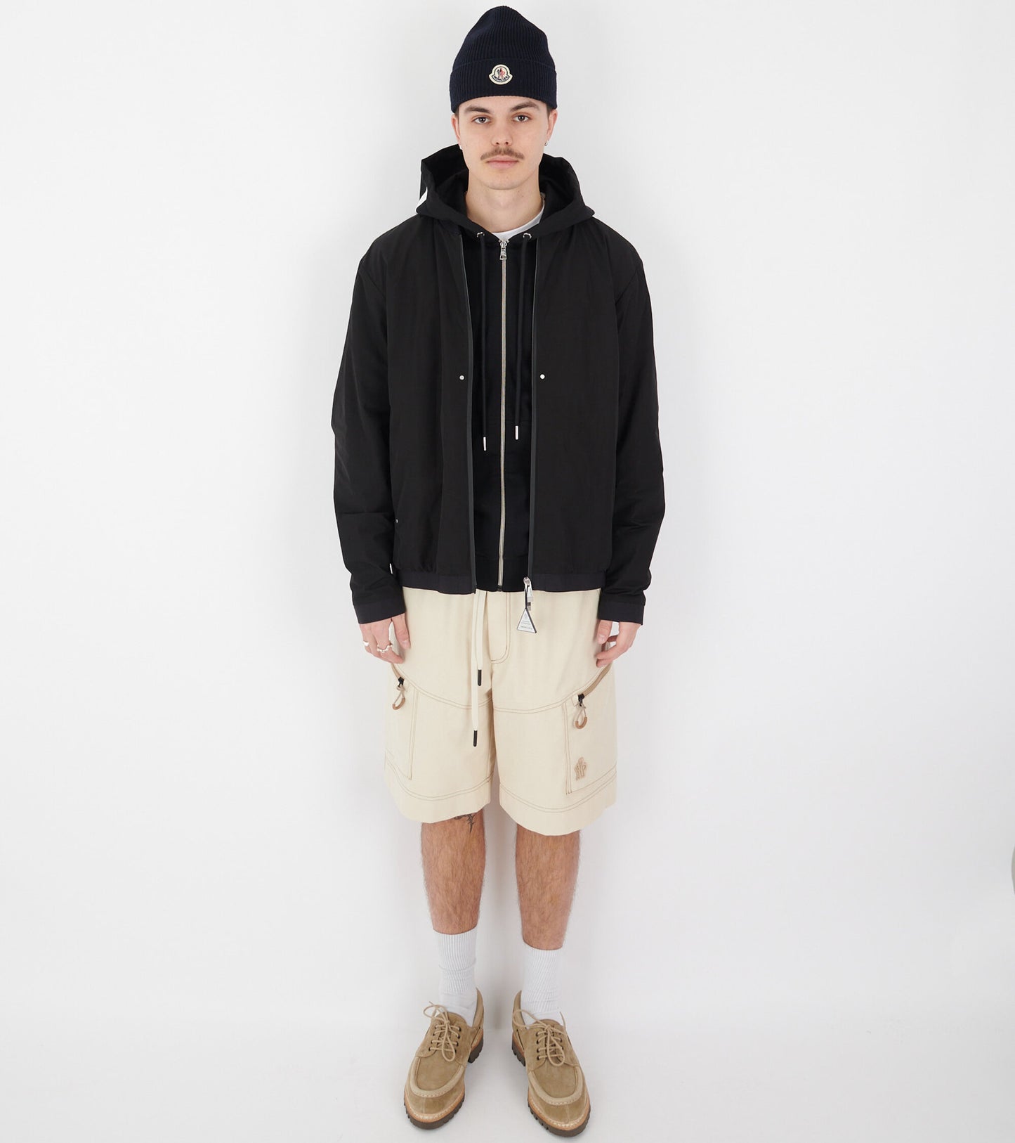 Cotton Drill Cargo Shorts Light Beige