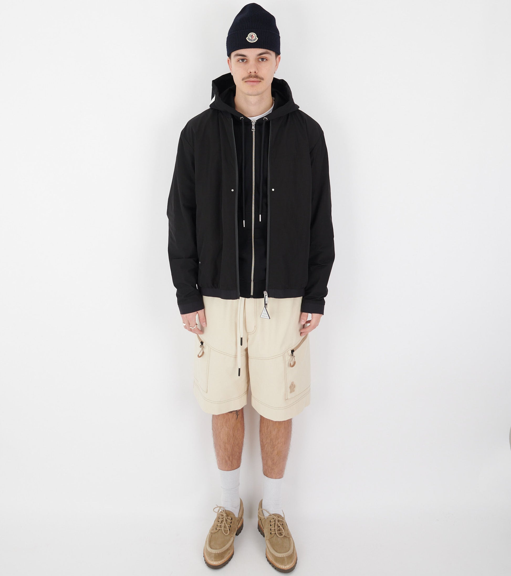 Cotton Drill Cargo Shorts Light Beige